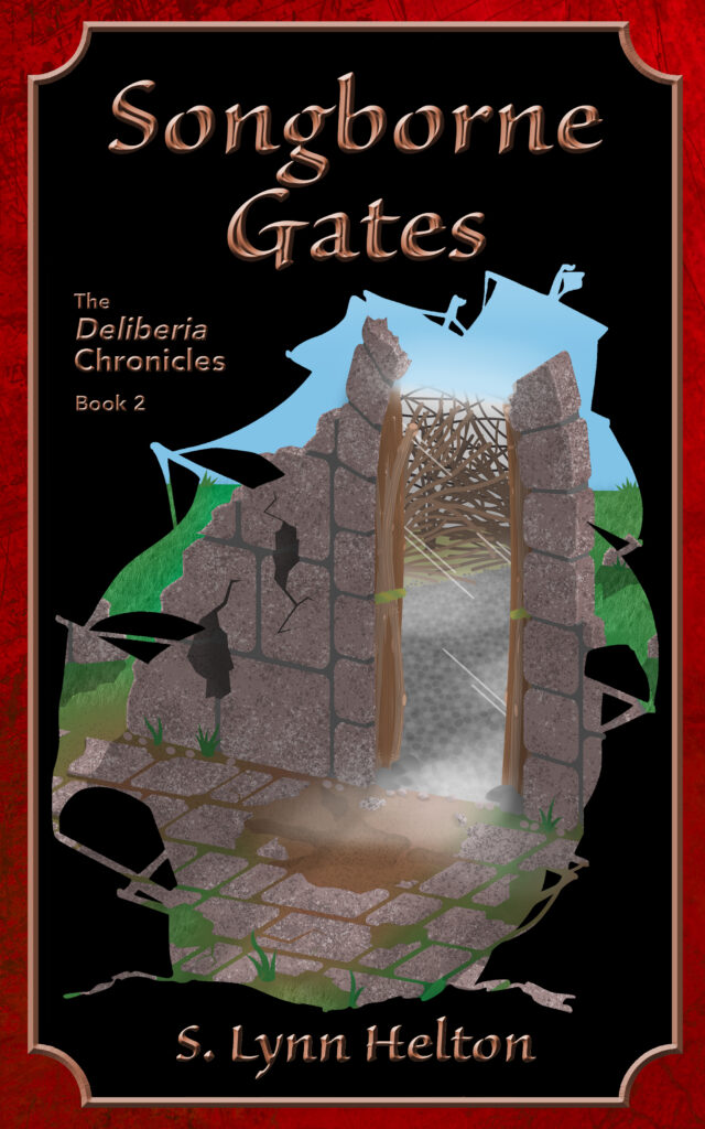 Cover of Songborne Gates by S. Lynn Helton, Cover art by R. M. Helton